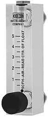 King - 1/2" F Port Block Style, Panel Mount Flowmeter - 125 Max psi, 42 SCFM, Acrylic - Benchmark Tooling