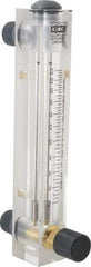 King - 1/2" M Port Block Style, Panel Mount Flowmeter - 125 Max psi, 22 SCFM, Acrylic - Benchmark Tooling