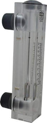 King - 1" M Port Block Style Panel Mount Flowmeter - 100 Max psi, 20 GPM, Acrylic - Benchmark Tooling