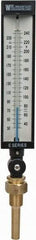 WGTC - 30 to 240°F, Industrial Thermometer with Standard Thermowell - 3-1/2 Inch Stem Length, 1-1/4 to 18 Inch Thread - Benchmark Tooling