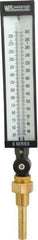 WGTC - 30 to 300°F, Industrial Thermometer with Standard Thermowell - 3-1/2 Inch Stem Length, 1-1/4 to 18 Inch Thread - Benchmark Tooling