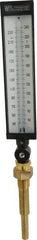 WGTC - 30 to 240°F, Industrial Thermometer with Standard Thermowell - 6 Inch Stem Length, 1-1/4 to 18 Inch Thread - Benchmark Tooling