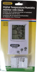 General - 5 to 122°F, 30 to 90% Humidity Range, Thermo-Hygrometer - Benchmark Tooling