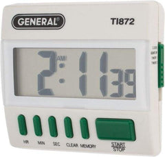 General - Big Digit Count Up and Down Timer - White - Benchmark Tooling