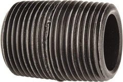 NIBCO - 3/4" Pipe, 1.38" Long Polypropylene Threaded Plastic Pipe Nipple - Schedule 80, Black - Benchmark Tooling