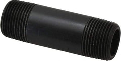 NIBCO - 3/4" Pipe, 3" Long Polypropylene Threaded Plastic Pipe Nipple - Schedule 80, Black - Benchmark Tooling