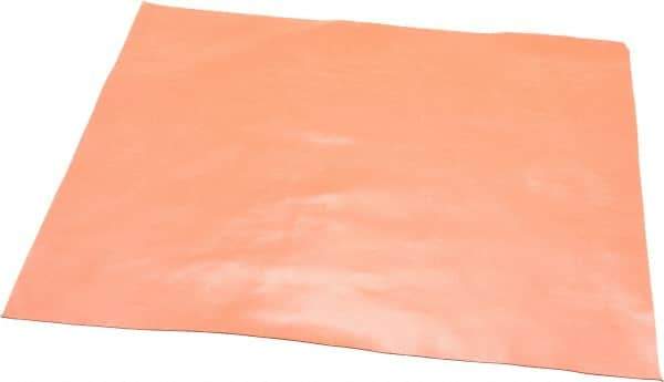 Made in USA - 12" Long, 12" Wide, 0.031" Thick, Silicone Rubber Foam Sheet - 30 Durometer, Orange-Red, -60 to 500°F, 650 psi Tensile Strength, Stock Length - Benchmark Tooling