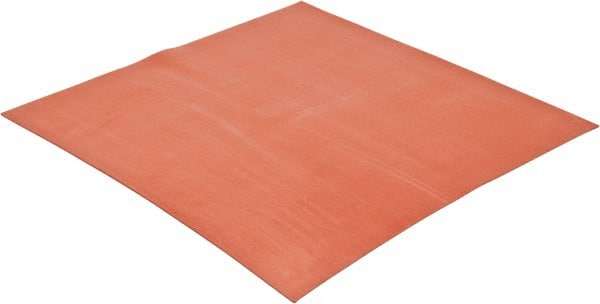 Made in USA - 12" x 12" x 3/16" Orange-Red Silicone Sheet - Benchmark Tooling