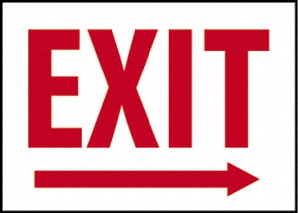 NMC - Exit, Plastic Exit Sign - 14" Wide x 10" High - Benchmark Tooling