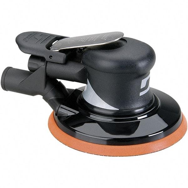 Dynabrade - 12,000 OPM, 18 CFM Air Consumption, Palm Air Orbital Sander - Round Pad, 1/4 NPT Inlet - Benchmark Tooling