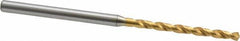 OSG - #44 130° Vanadium High Speed Steel Jobber Drill - TiN Finish, Right Hand Cut, Spiral Flute, Straight Shank, 59mm OAL, Standard Point - Benchmark Tooling