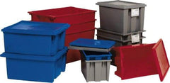 Quantum Storage - 75 Lb Load Capacity Blue Polyethylene Tote Container - Stacking, Nesting, 19-1/2" Long x 15-1/2" Wide x 13" High - Benchmark Tooling