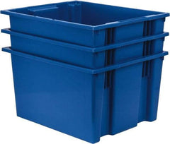 Quantum Storage - 100 Lb Load Capacity Blue Polyethylene Tote Container - Stacking, Nesting, 23-1/2" Long x 19-1/2" Wide x 13" High - Benchmark Tooling