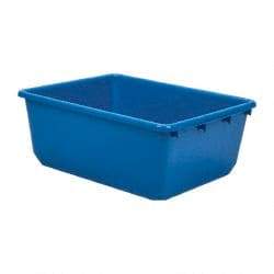 Quantum Storage - 100 Lb Load Capacity Blue Polypropylene Tote Container - Nesting, 24-1/2" Long x 19" Wide x 9-1/2" High - Benchmark Tooling