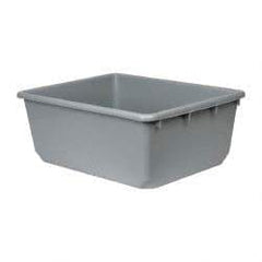 Quantum Storage - 100 Lb Load Capacity Gray Polypropylene Tote Container - Nesting, 24-1/2" Long x 19" Wide x 9-1/2" High - Benchmark Tooling