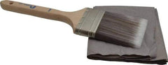 Premier Paint Roller - 3" Flat Synthetic Sash Brush - 3-1/4" Bristle Length, 9" Wood Handle - Benchmark Tooling