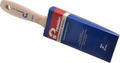 Premier Paint Roller - 2" Flat Synthetic Varnish Brush - 2-3/4" Bristle Length, 7" Wood Handle - Benchmark Tooling