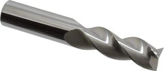 SGS - 5/8", 1-5/8" LOC, 5/8" Shank Diam, 3-3/4" OAL, 3 Flute, Solid Carbide Square End Mill - Single End, Uncoated, Spiral Flute, 38° Helix, Right Hand Cut, Right Hand Flute, Series 43 - Benchmark Tooling