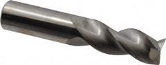 SGS - 3/4", 3 Flute, Single End, Solid Carbide, 0.03" Corner Radius End Mill - 4" OAL, 38° Helix, Right Hand Flute, 1-5/8" LOC, Right Hand Cut - Benchmark Tooling