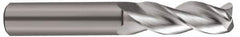 SGS - 3/4", 3 Flute, Single End, Solid Carbide, 0.06" Corner Radius End Mill - 4" OAL, 38° Helix, Right Hand Flute, 1-5/8" LOC, Right Hand Cut - Benchmark Tooling