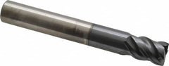 SGS - 5/8", 4 Flute, Single End, Solid Carbide, 0.04" Corner Radius End Mill - 4-1/2" OAL, Right Hand Flute, 3/4" LOC, Right Hand Cut, 2-1/4" Extended Reach - Benchmark Tooling