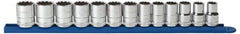 GearWrench - 13 Piece 1/2" Drive Socket Set - 12 Points, 12mm to 24mm Range, Metric Measurement Standard - Benchmark Tooling