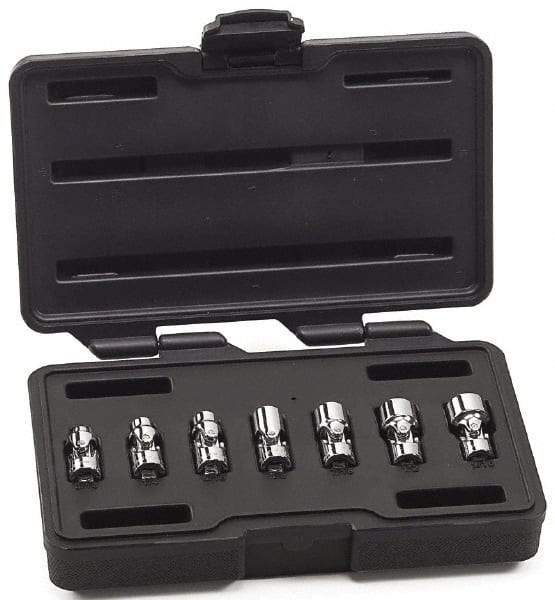 GearWrench - 7 Piece 1/4" Drive Standard Socket Set - 6 Points, 3/16 to 9/16", Inch Measurement Standard - Benchmark Tooling