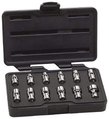 GearWrench - 12 Piece 1/4" Drive Standard Socket Set - 6 Points, 5 to 15mm, Metric Measurement Standard - Benchmark Tooling