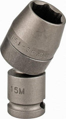 Apex - 3/8" Drive, Standard Hand Socket - 6 Points, 2-13/64" OAL, Steel - Benchmark Tooling