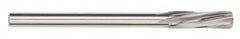 Magafor - 5.55mm Solid Carbide 6 Flute Chucking Reamer - Spiral Flute, 0.216" Straight Shank, 1-1/32" Flute Length, 3-21/32" OAL - Benchmark Tooling