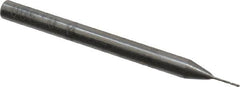 Magafor - 0.381mm Solid Carbide 4 Flute Chucking Reamer - Spiral Flute, 0.118" Straight Shank, 1/16" Flute Length, 1-17/32" OAL - Benchmark Tooling