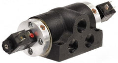 ARO/Ingersoll-Rand - 3/8", K Series 4-Way High Flow Stacking Solenoid Valve - 120 VAC, 2.3 CV Rate, 2.56" High x 12.68" Long - Benchmark Tooling