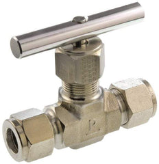 Parker - 5,000 Max psi, 1/2" Pipe, 316 Grade Stainless Steel, Inline Instrumentation Needle Valve - Benchmark Tooling