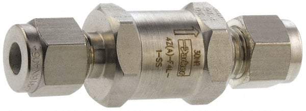 Parker - 6,000 Max psi, 3/8" Pipe, Stainless Steel Instrumentation Filter - Micro Rating 1, 316 Grade, Viton Seal - Benchmark Tooling