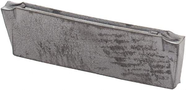 Iscar - DGR1402 IC908 Grade, 0.0551" Cutting Width, Carbide Cutoff Insert - 8° Right Hand Lead Angle, 0.0063" Cnr Rad, TiAlN Coated, Double End - Benchmark Tooling