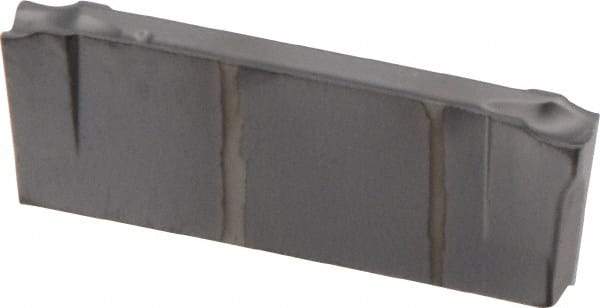 Iscar - DGR3102 IC908 Grade, 0.122" Cutting Width, Carbide Cutoff Insert - 15° Right Hand Lead Angle, 0.0079" Cnr Rad, TiAlN Coated, Double End - Benchmark Tooling