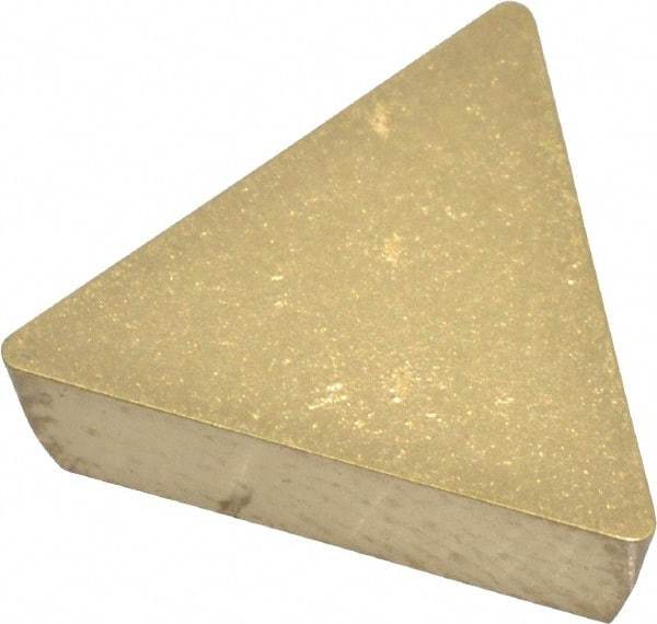 Kennametal - TPG221 Grade KC850 Carbide Turning Insert - TiC/TiCN/TiN Finish, 60° Triangle, 1/4" Inscr Circle, 1/8" Thick, 1/64" Corner Radius - Benchmark Tooling