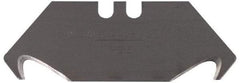 Stanley - 100 Piece Carbon Steel Hook Blade - 2-1/16" OAL, 0.024" Blade Thickness - Benchmark Tooling