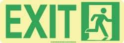 NMC - Exit, Polyester Exit Sign - 13" Wide x 4-1/2" High, Glow-in-the-Dark - Benchmark Tooling