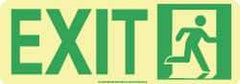 NMC - Exit, Polyester Exit Sign - 13" Wide x 4-1/2" High, Glow-in-the-Dark - Benchmark Tooling