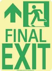 NMC - Final Exit, Polyester Exit Sign - 8" Wide x 11" High, Glow-in-the-Dark - Benchmark Tooling