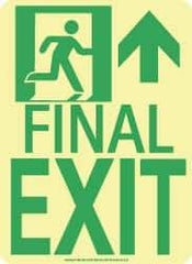 NMC - Final Exit, Polyester Exit Sign - 8" Wide x 11" High, Glow-in-the-Dark - Benchmark Tooling