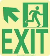 NMC - Exit, Polyester Exit Sign - 8" Wide x 9" High, Glow-in-the-Dark - Benchmark Tooling