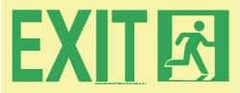 NMC - Exit, Plastic Exit Sign - 13" Wide x 4-1/2" High, Glow-in-the-Dark - Benchmark Tooling