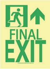 NMC - Final Exit, Plastic Exit Sign - 8" Wide x 11" High, Glow-in-the-Dark - Benchmark Tooling