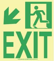 NMC - Exit, Plastic Exit Sign - 8" Wide x 9" High, Glow-in-the-Dark - Benchmark Tooling