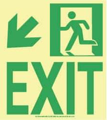 NMC - Exit, Plastic Exit Sign - 8" Wide x 9" High, Glow-in-the-Dark - Benchmark Tooling