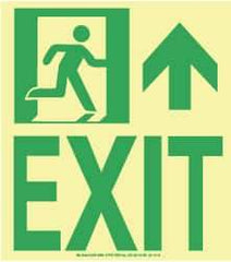 NMC - Exit, Plastic Exit Sign - 8" Wide x 9" High, Glow-in-the-Dark - Benchmark Tooling