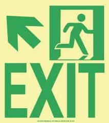 NMC - Exit, Plastic Exit Sign - 8" Wide x 9" High, Glow-in-the-Dark - Benchmark Tooling