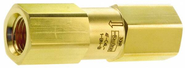 Parker - 3/4" Brass Check Valve - Inline, FNPT x FNPT, 3,000 WOG - Benchmark Tooling